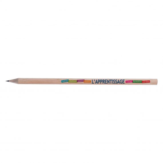 Crayon de papier personnalisable Rond Eco sans vernis 17.6 cm