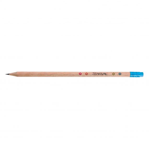 Crayon de papier personnalisable Rond Eco sans vernis 17.6 cm