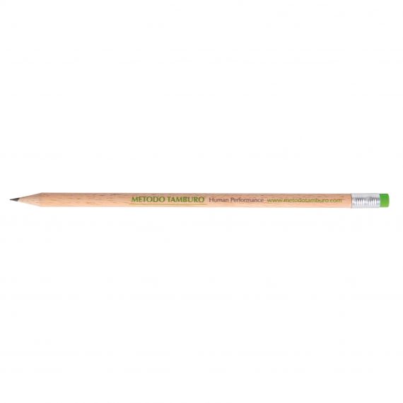 Crayon de papier personnalisable Rond Eco sans vernis 17.6 cm