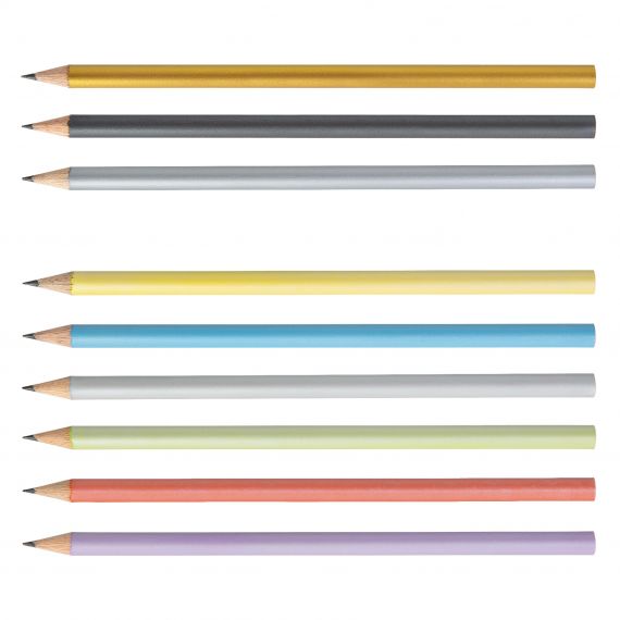 Crayon de papier en bois publicitaire rond vernis pantone 17.6 cm France