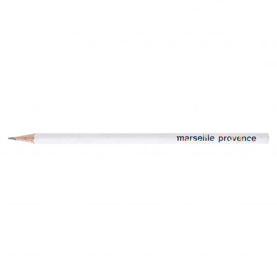 Crayon de papier en bois publicitaire rond vernis pantone 17.6 cm France