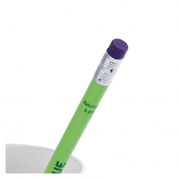 Crayon de papier en bois publicitaire rond vernis pantone 17.6 cm France