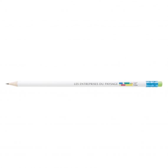 Crayon de papier en bois publicitaire rond vernis pantone 17.6 cm France