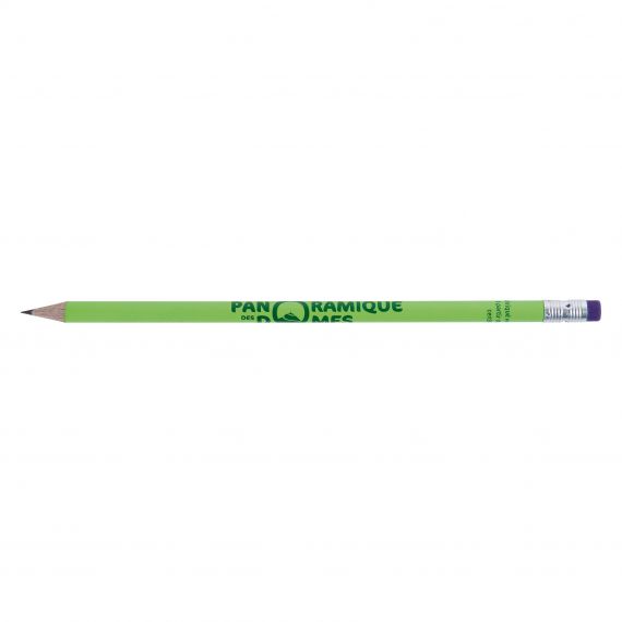 Crayon de papier en bois publicitaire rond vernis pantone 17.6 cm France