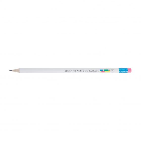 Crayon de papier en bois publicitaire rond vernis pantone 17.6 cm France