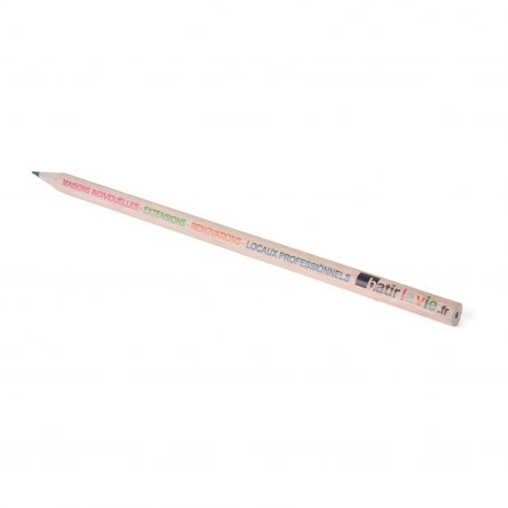 Crayon de papier publicitaire Rond Eco vernis incolore 17.6 cm