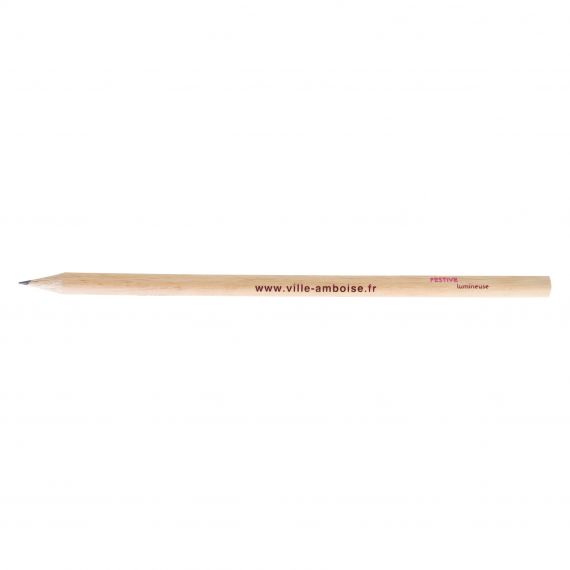 Crayon de papier publicitaire Rond Eco vernis incolore 17.6 cm