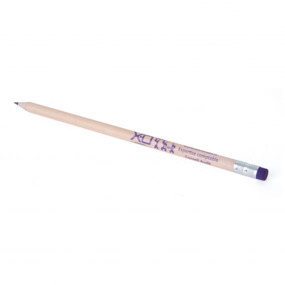 Crayon de papier publicitaire Rond Eco vernis incolore 17.6 cm