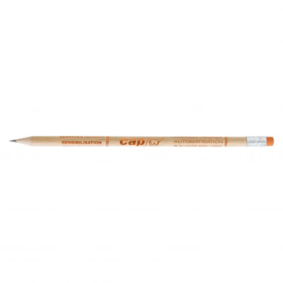 Crayon de papier publicitaire Rond Eco vernis incolore 17.6 cm