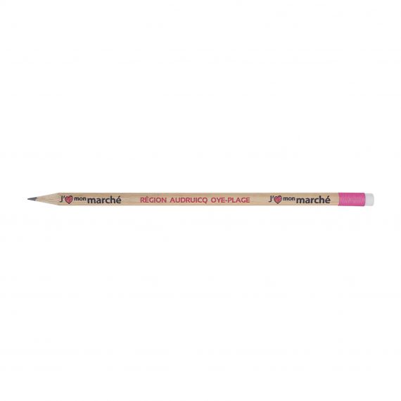 Crayon de papier publicitaire Rond Eco vernis incolore 17.6 cm