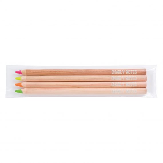 Set surligneur fluo en bois publicitaire 176 mm