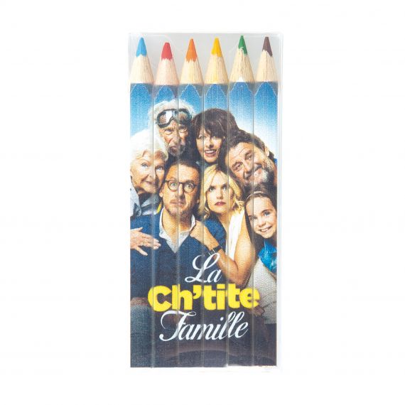 Set de 6 crayons de couleur publicitaire 8.7 cm