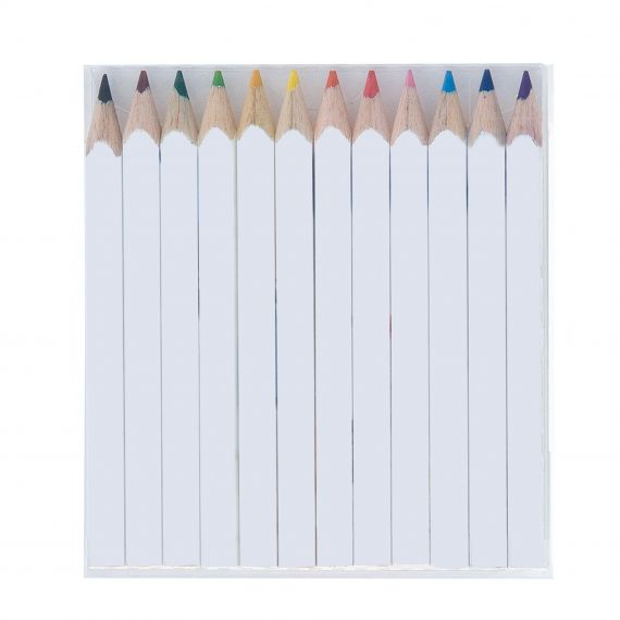 Set de 12 crayons de couleur personnalisés en quadri 8.7 cm