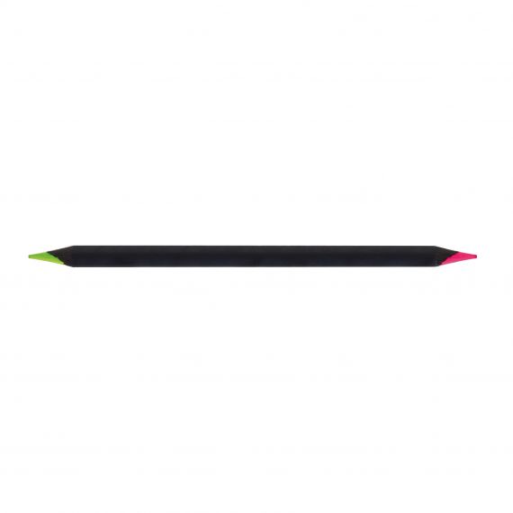 Surligneur fluo publicitaire en bois 17,6 cm bi-couleur