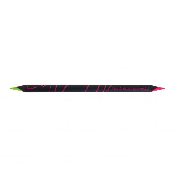 Surligneur fluo publicitaire en bois 17,6 cm bi-couleur