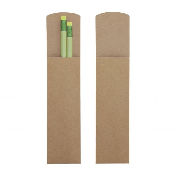 Etui en papier pour 1 ou 2 crayons publicitaires