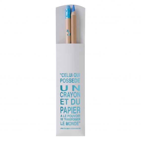 Etui en papier pour 1 ou 2 crayons publicitaires