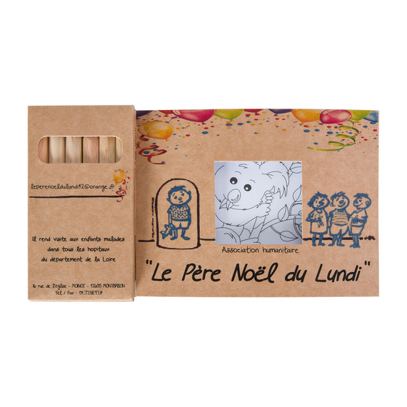 Kit de coloriage publicitaire 6 crayons de couleurs