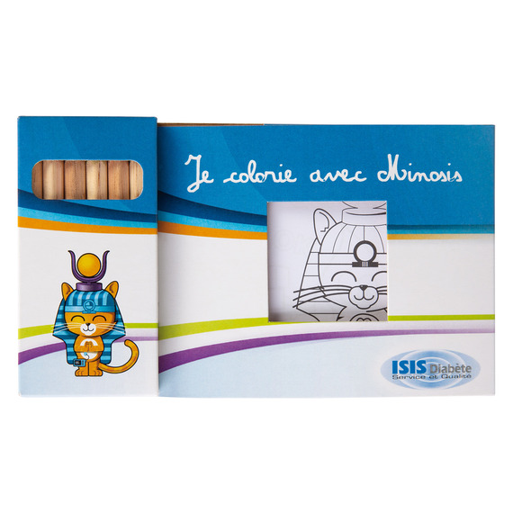 Kit de coloriage publicitaire 6 crayons de couleurs