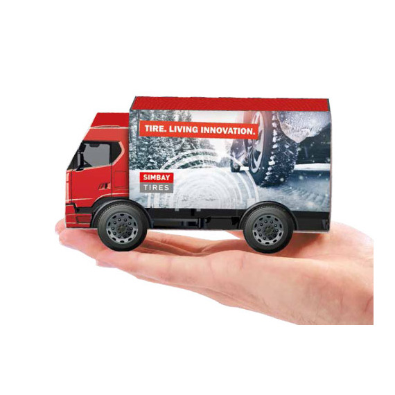 Camion publicitaire personnalisé avec surprises gourmandes