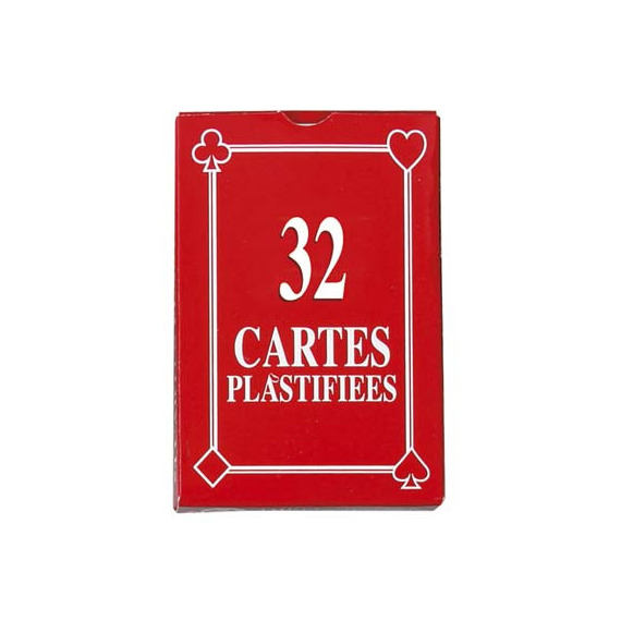 Jeu de 32 cartes personnalisé avec votre logo. Règle du jeu fournis.