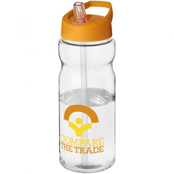 Bouteille publicitaire de sport H2O Base® 650 ml à clapet goulot Made in Europe