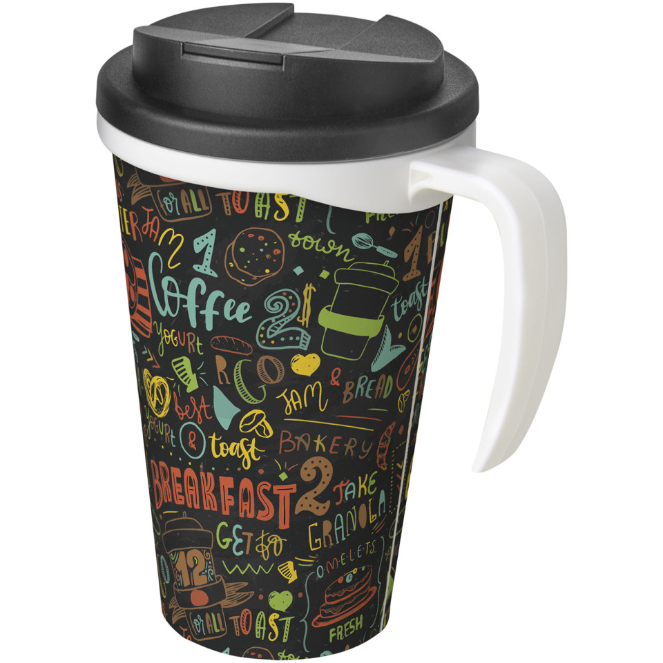 Mug isolant Brite-Americano® grande 350 ml avec couvercle anti fuite publicitaire