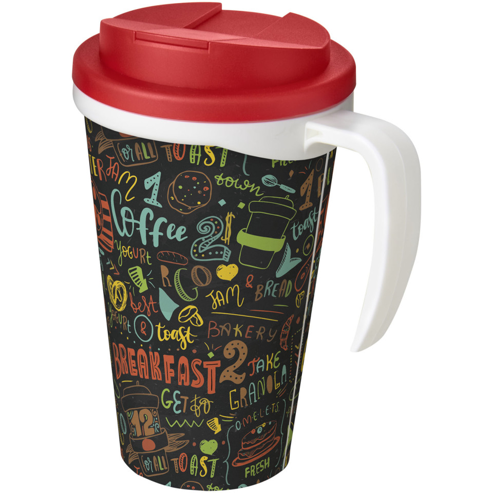 Mug isolant Brite-Americano® grande 350 ml avec couvercle anti fuite publicitaire