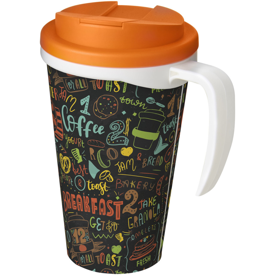 Mug isolant Brite-Americano® grande 350 ml avec couvercle anti fuite publicitaire