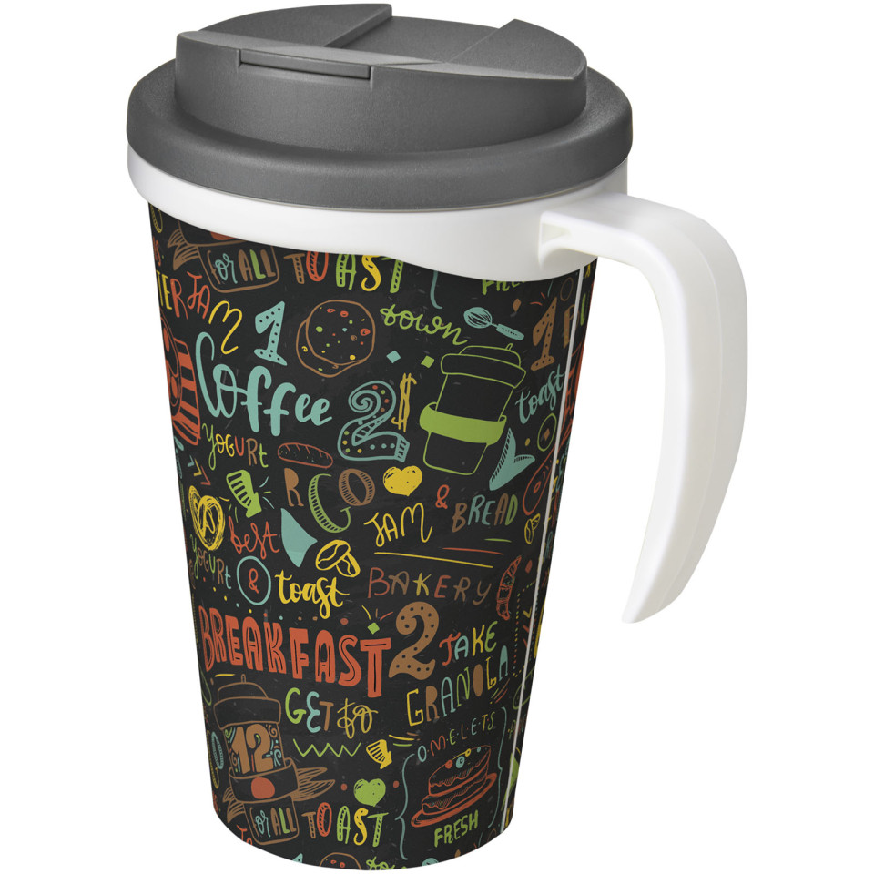 Mug isolant Brite-Americano® grande 350 ml avec couvercle anti fuite publicitaire