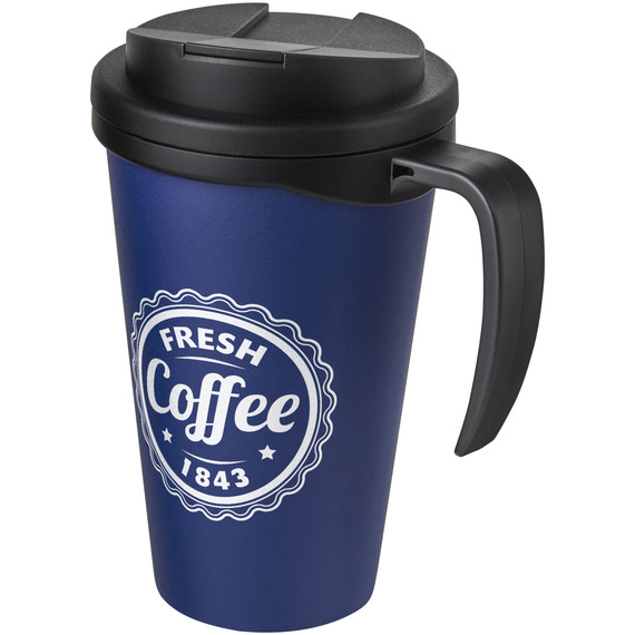 Mug isolant Americano® grande 350 ml avec couvercle anti fuites publicitaire