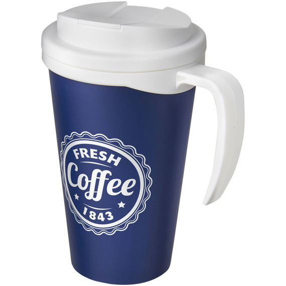 Mug isolant Americano® grande 350 ml avec couvercle anti fuites publicitaire