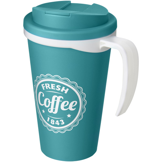 Mug isolant Americano® grande 350 ml avec couvercle anti fuites publicitaire