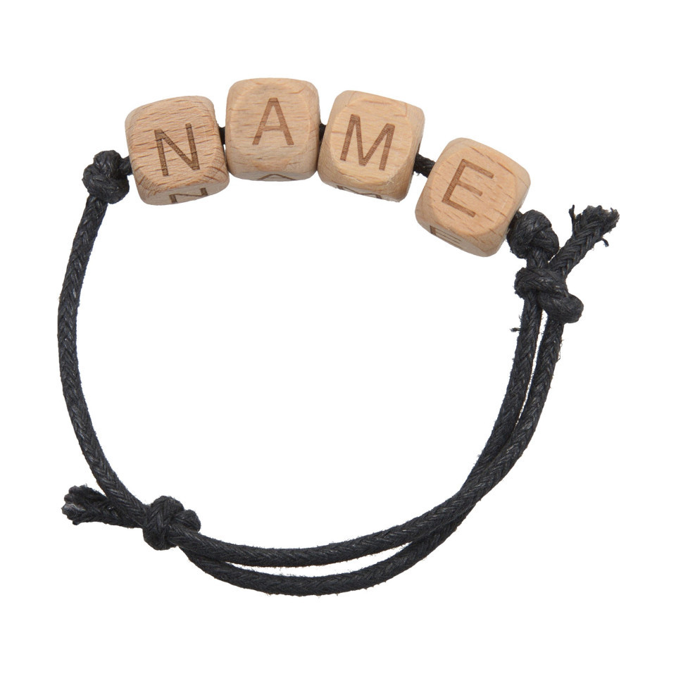 Bracelet publicitaire alphabet bois