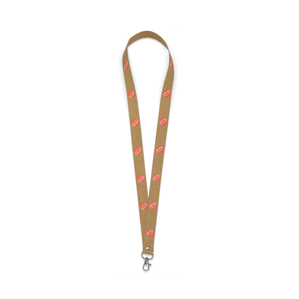 Lanyard en papier Kraft publicitaire