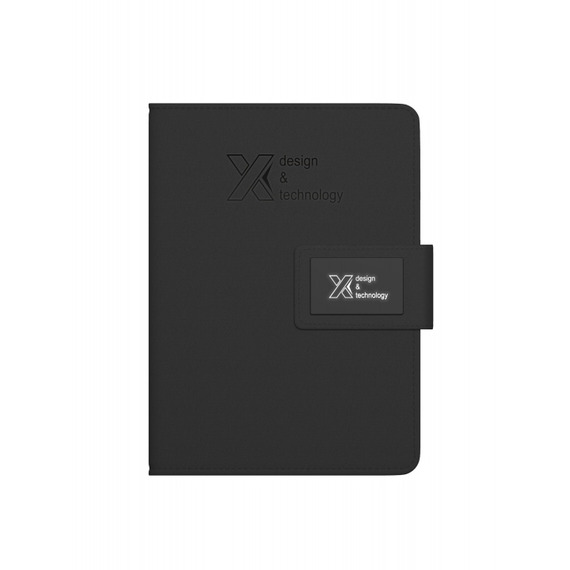 Carnet avec logo lumineux personnalisable powerbank A5 SCX design