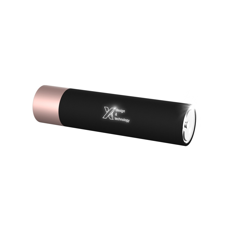 Lampe torche publicitaire logo lumineux et batterie de 2500 mAh SCX design