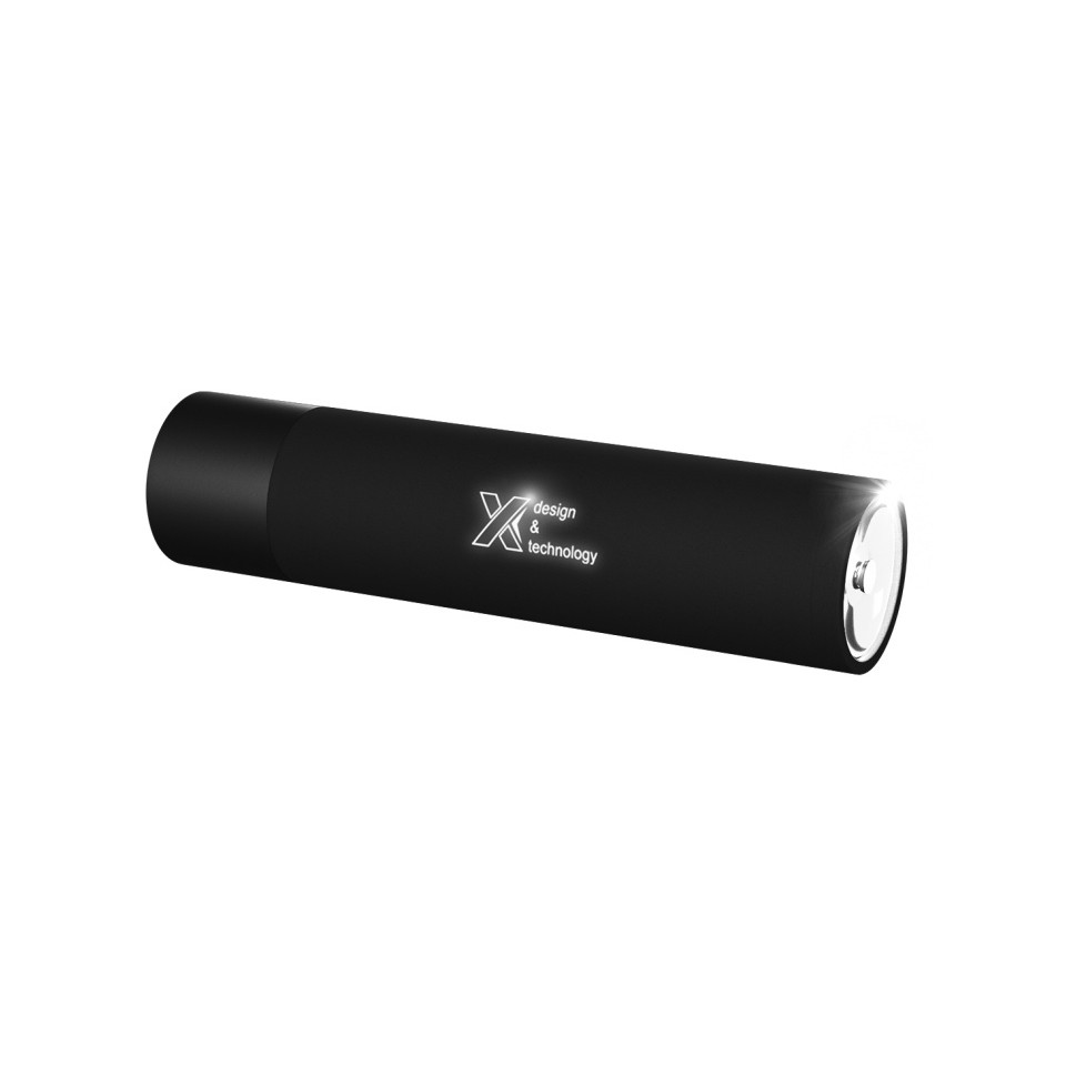 Lampe torche publicitaire logo lumineux et batterie de 2500 mAh SCX design