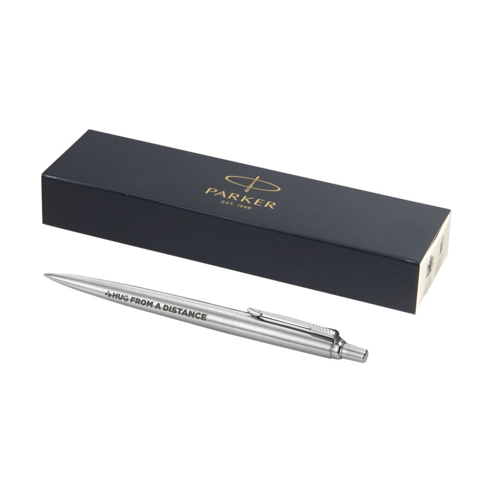 Stylo bille publicitaire bloc-notes Parker Acier