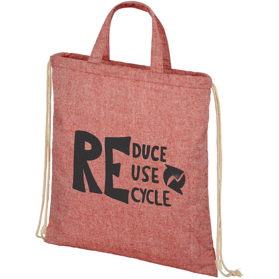 Sac à dos en coton recyclé publicitaire 210 g/m² Pheebs avec cordon de serrage