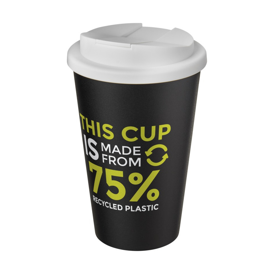 Gobelet Americano® Eco recyclé publicitaire de 350ml avec couvercle anti-déversement