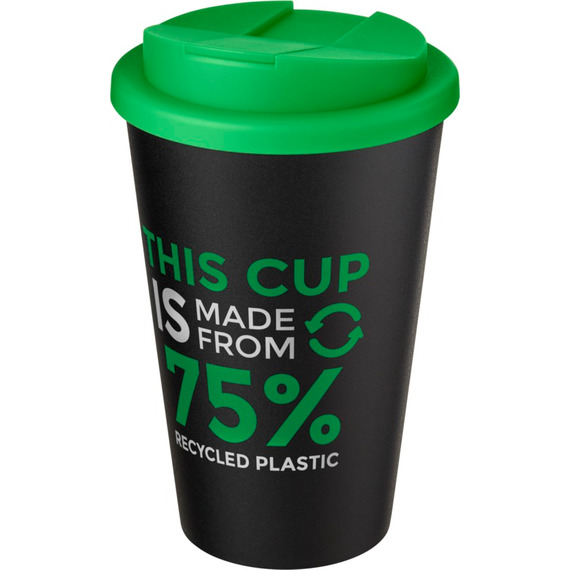 Gobelet Americano® Eco recyclé publicitaire de 350ml avec couvercle anti-déversement