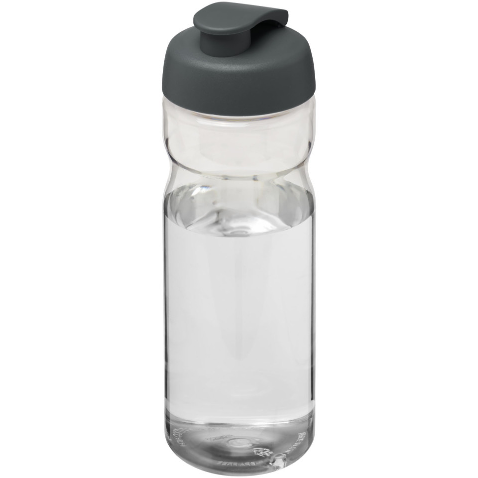 Bouteille publicitaire de sport H2O Base® 650 ml à clapet Made in Europe