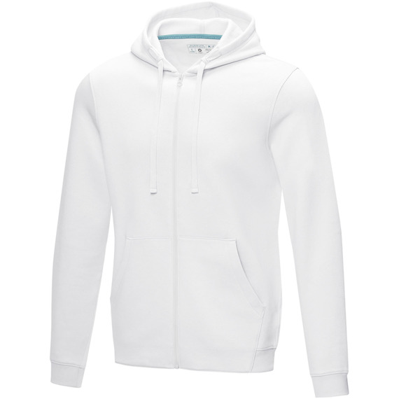 Sweat publicitaire full zip à capuche Ruby bio GOTS et recyclé GRS homme