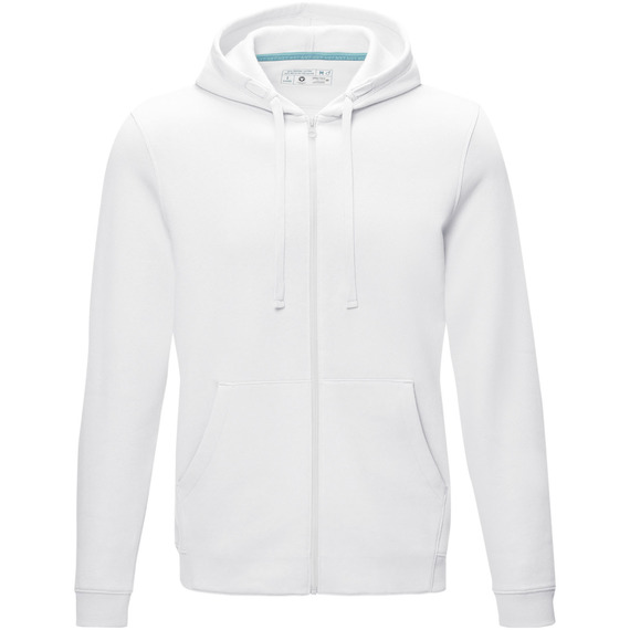 Sweat publicitaire full zip à capuche Ruby bio GOTS et recyclé GRS homme