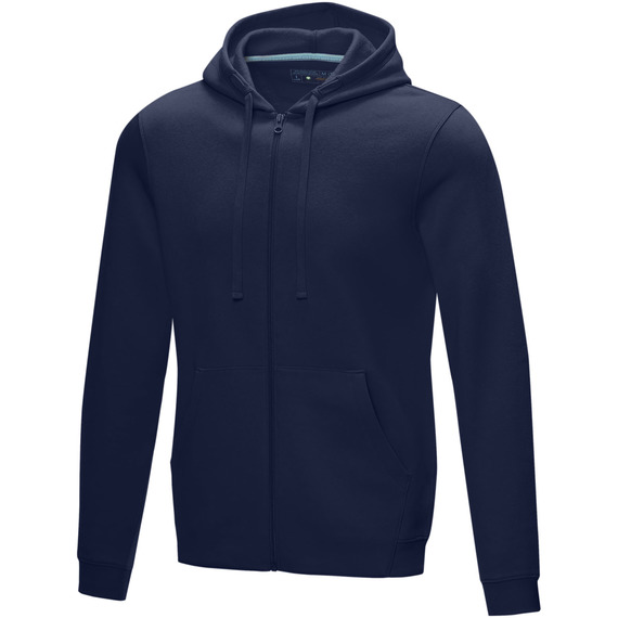 Sweat publicitaire full zip à capuche Ruby bio GOTS et recyclé GRS homme