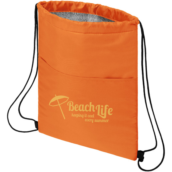 Sac publicitaire isotherme Oriole avec cordon et capacité de 12 canettes