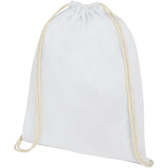 Sac publicitaire à dos Oregon en coton de 140 g/m² avec cordon de serrage