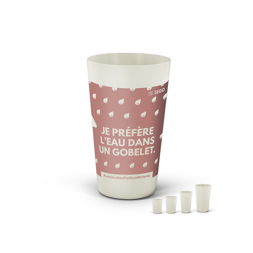 Gobelet publicitaire biocomposite 60 cl sans Bisphenol A fabriqué France