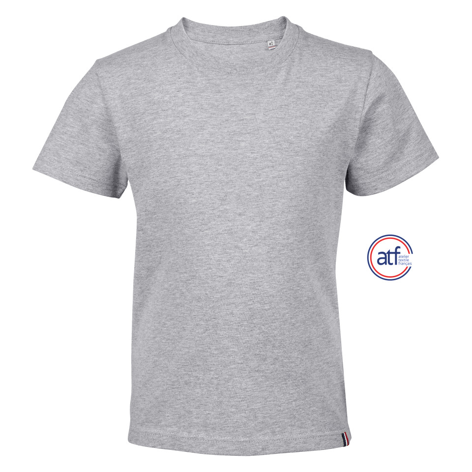 Tee-shirt publicitaire enfant col rond 100% coton peigné Made in France